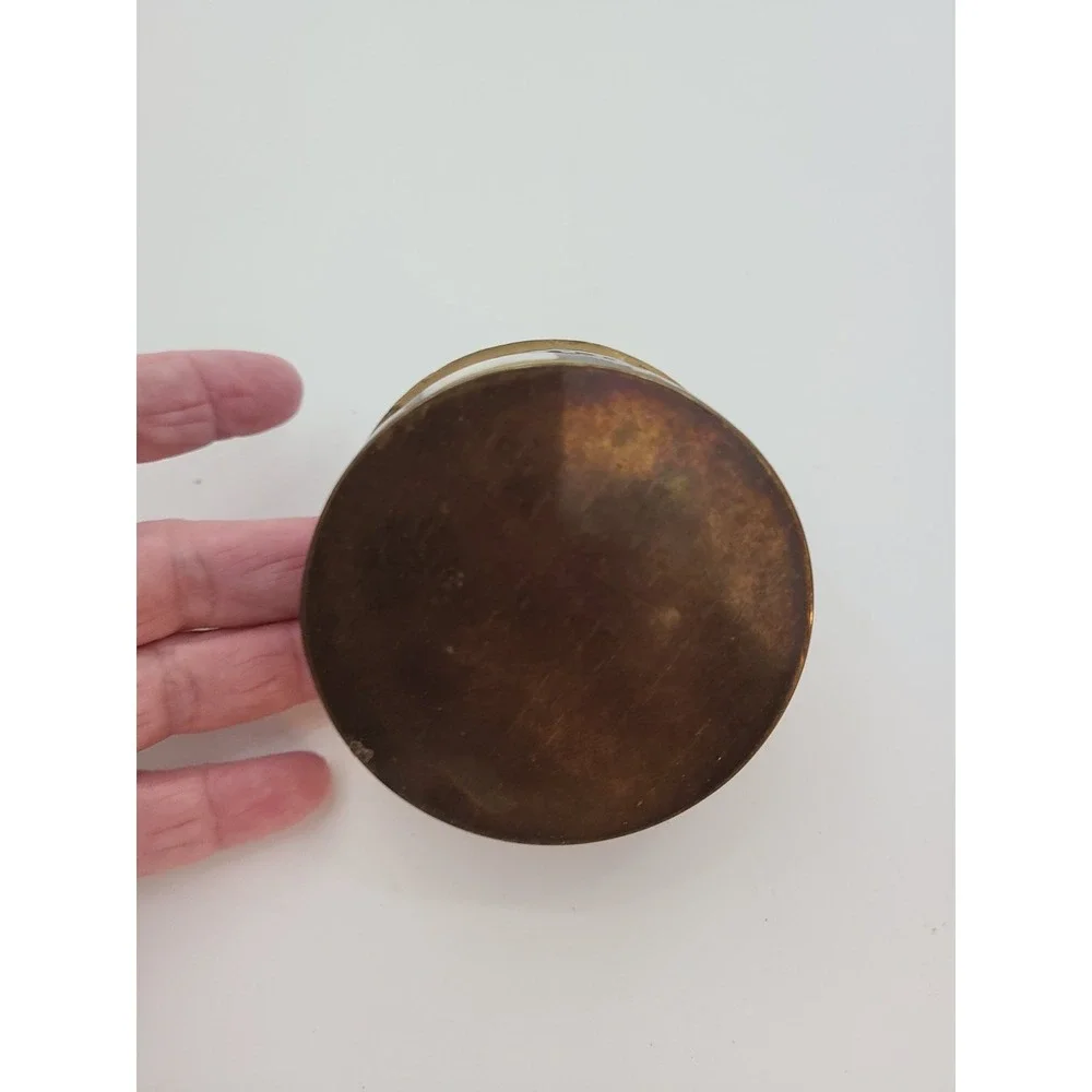 Vintage Brass and Mother-of-pearl Elephant Trinket box.